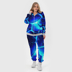 Женский 3D-костюм Синие плиты лед, цвет: 3D-меланж — фото 2