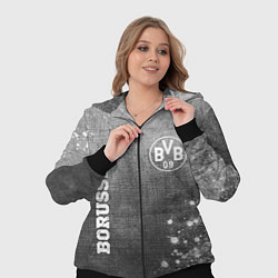 Женский 3D-костюм Borussia - grey gradient вертикально, цвет: 3D-черный — фото 2