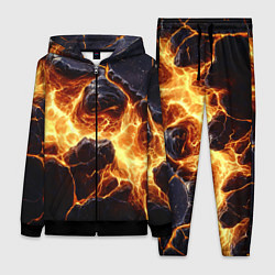 Женский 3D-костюм Золотая лава текстура, цвет: 3D-черный