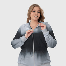 Женский 3D-костюм Разводы черной краски, цвет: 3D-меланж — фото 2