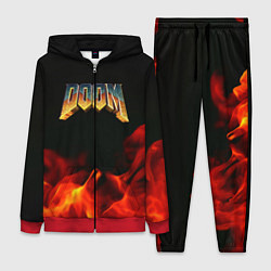 Женский 3D-костюм Doom огненная текстура, цвет: 3D-красный