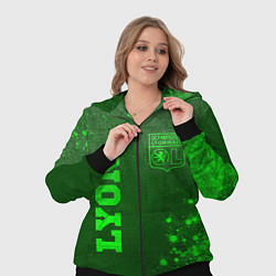 Женский 3D-костюм Lyon - green gradient вертикально, цвет: 3D-черный — фото 2