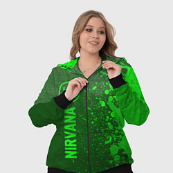 Женский 3D-костюм Nirvana - green gradient по-вертикали, цвет: 3D-черный — фото 2