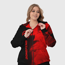 Женский 3D-костюм Dongfeng - red gradient по-вертикали, цвет: 3D-черный — фото 2
