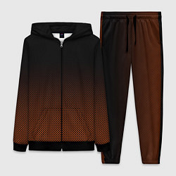 Женский 3D-костюм Градиент тёмный чёрно-оранжевый, цвет: 3D-черный