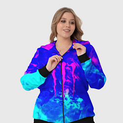 Женский 3D-костюм Monster energy дым неоновый, цвет: 3D-черный — фото 2