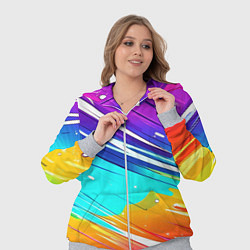 Женский 3D-костюм Радужные брызги краски текстура, цвет: 3D-меланж — фото 2