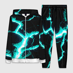 Женский 3D-костюм Color light blue black, цвет: 3D-белый