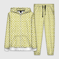 Женский 3D-костюм Оливковый арт деко на белом фоне, цвет: 3D-белый