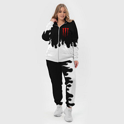 Женский 3D-костюм Monster energy red logo, цвет: 3D-белый — фото 2