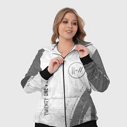 Женский 3D-костюм Twenty One Pilots - white gradient вертикально, цвет: 3D-черный — фото 2