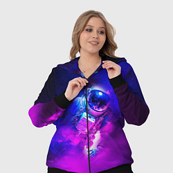 Женский 3D-костюм Космонавт среди облаков, цвет: 3D-черный — фото 2