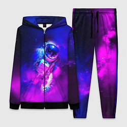 Женский 3D-костюм Космонавт среди облаков, цвет: 3D-черный