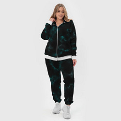 Женский 3D-костюм Color black turquoise, цвет: 3D-белый — фото 2