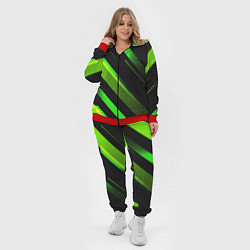 Женский 3D-костюм Color black green, цвет: 3D-красный — фото 2