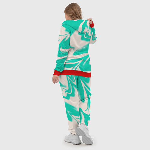 Женский костюм Color white turquoise / 3D-Красный – фото 5