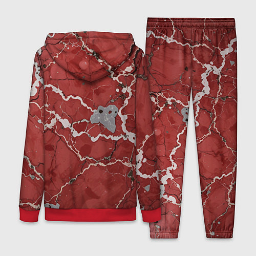 Женский костюм Красно-серый мрамор / 3D-Красный – фото 2