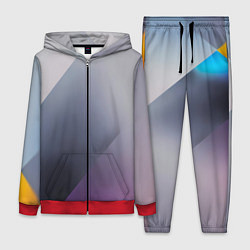 Женский 3D-костюм Color grey with stripes, цвет: 3D-красный
