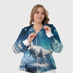 Женский 3D-костюм Снежный динозавр - история вымирания, цвет: 3D-белый — фото 2