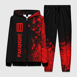 Женский 3D-костюм Paramore - red gradient по-вертикали, цвет: 3D-черный