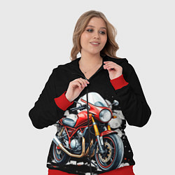 Женский 3D-костюм Red Moto, цвет: 3D-красный — фото 2