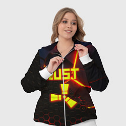 Женский 3D-костюм Rust hexagon краски, цвет: 3D-белый — фото 2