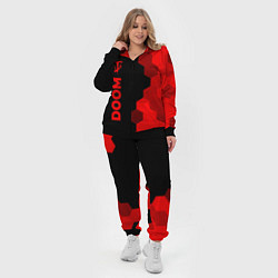 Женский 3D-костюм Doom - red gradient по-вертикали, цвет: 3D-черный — фото 2