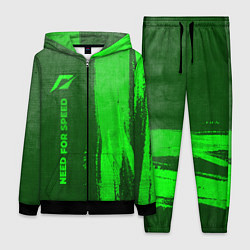 Женский 3D-костюм Need for Speed - green gradient по-вертикали, цвет: 3D-черный
