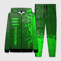 Женский 3D-костюм OneRepublic - green gradient по-вертикали, цвет: 3D-черный