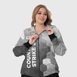 Женский 3D-костюм Counter Strike 2 - grey gradient по-вертикали, цвет: 3D-черный — фото 2