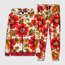 Женский 3D-костюм Русская традиционная живопись, цвет: 3D-красный