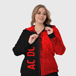 Женский 3D-костюм AC DC - red gradient по-вертикали, цвет: 3D-черный — фото 2