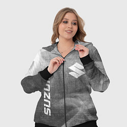 Женский 3D-костюм Suzuki - grey gradient вертикально, цвет: 3D-черный — фото 2