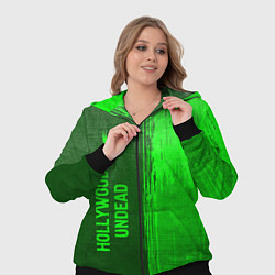 Женский 3D-костюм Hollywood Undead - green gradient по-вертикали, цвет: 3D-черный — фото 2