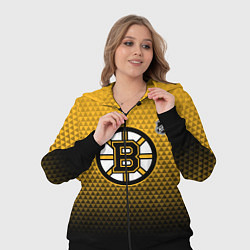 Женский 3D-костюм Бостон Брюинз - геометрический градиент, цвет: 3D-черный — фото 2