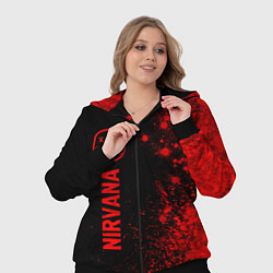 Женский 3D-костюм Nirvana - red gradient по-вертикали, цвет: 3D-черный — фото 2