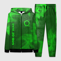Женский 3D-костюм God of War - green gradient вертикально, цвет: 3D-черный