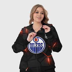 Женский 3D-костюм Эдмонтон Ойлерз - НХЛ хоккей, цвет: 3D-черный — фото 2