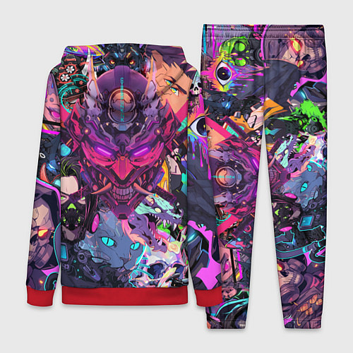 Женский костюм Стиль Cyberpunk / 3D-Красный – фото 2