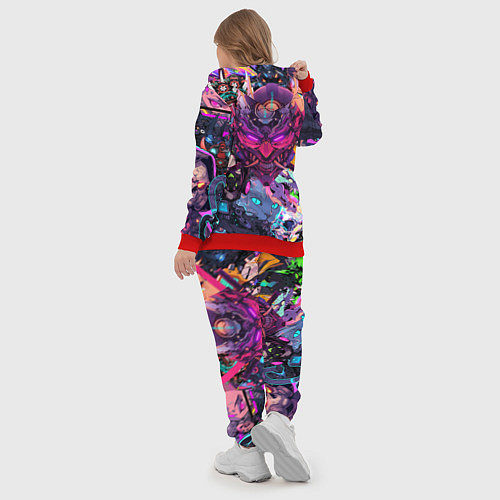 Женский костюм Стиль Cyberpunk / 3D-Красный – фото 5