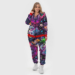 Женский 3D-костюм Стиль Cyberpunk, цвет: 3D-красный — фото 2