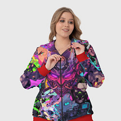 Женский 3D-костюм Стиль Cyberpunk, цвет: 3D-красный — фото 2