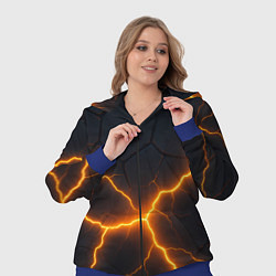 Женский 3D-костюм Молнии и черные плиты, цвет: 3D-синий — фото 2