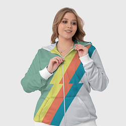 Женский 3D-костюм Рок молния Боуи весенняя палитра, цвет: 3D-белый — фото 2