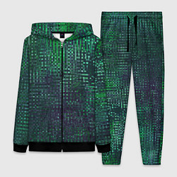 Женский 3D-костюм Текстурный тёмный сине-зелёный, цвет: 3D-черный
