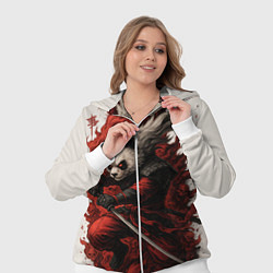 Женский 3D-костюм Демоническая панда самурай - нейроарт, цвет: 3D-белый — фото 2