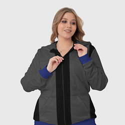 Женский 3D-костюм Color black grey line, цвет: 3D-синий — фото 2