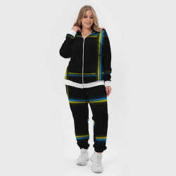 Женский 3D-костюм Neon yellow blue, цвет: 3D-белый — фото 2