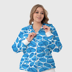 Женский 3D-костюм Волновая рябь на поверхности воды паттерн, цвет: 3D-белый — фото 2