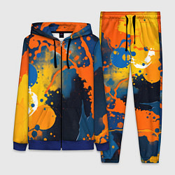 Женский 3D-костюм Краска на стене, цвет: 3D-синий